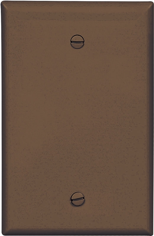 Arrow Hart PJ13B Wallplate, 3-1/2 in L, 1/4 in W, 1 -Gang, Polycarbonate, Brown, High-Gloss, Screw Mounting, Pack of 20