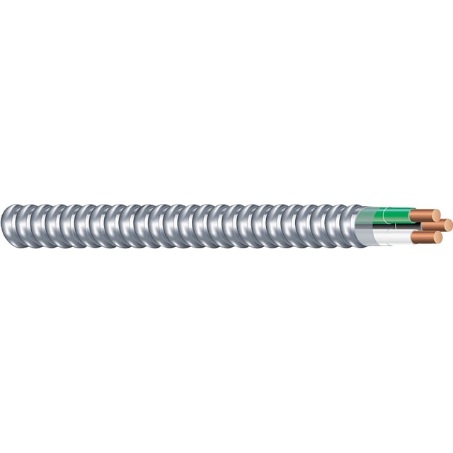 Southwire Armorlite 68579221 Armored Cable, 14 AWG Cable, 2 -Conductor, Copper Conductor, THHN/THWN Insulation