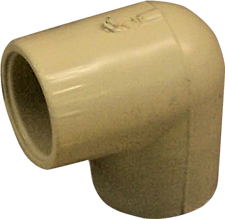 Nibco T00100D Pipe Elbow, 1/2 in, Female x Solvent Weld, 90 deg Angle, CPVC, 40 Schedule, 140 psi Pressure