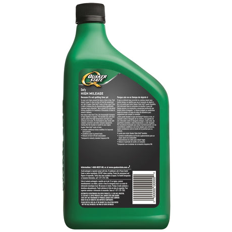 Quaker State High Mileage 10W-30 Gasoline Multi Grade Motor Oil 1 qt 1 pk, Pack of 6
