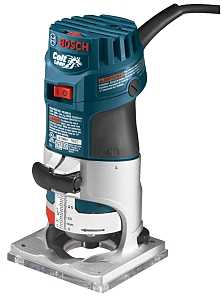 Bosch PR20EVS Palm Router, 5.6 A, 1-5/16 in Max Cutter Dia, 1/4 in Collet, 16,000 to 35,000 rpm Load Speed