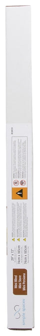 Simple Spaces FWMB-26 Blind, 72 in L, 29 in W, Faux Wood, White, Pack of 2