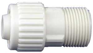 Flair-It 16872 Tube to Pipe Adapter, 3/4 in, PEX x MPT, Polyoxymethylene, White