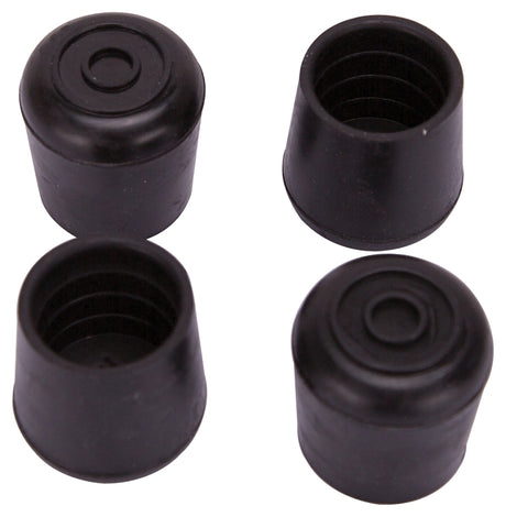 ProSource FE-50636-B Furniture Leg Tip, Round, Rubber, Black, 1 in Dia, 1-1/2 in H, Pack of 16