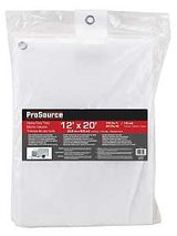 ProSource TW1220 Tarp, 20 ft L, 12 ft W, 10 mil Thick, Polyethylene, White