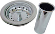 ProSource PMB-130 Sink Strainer, 4.4 in Dia, Chrome, For: Sink