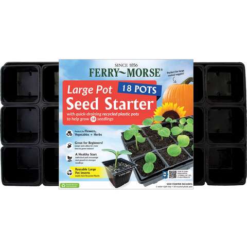 Ferry-Morse 18 Cells 11 in. W X 22 in. L Seed Starting Kit 1 pk, Pack of 6