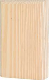 Waddell BTB35 Trim Block Moulding, 6 in L, 3-3/4 in W, 1 in Thick, Pine Wood