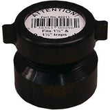 Canplas 102859ABC Trap Pipe Adapter, 1-1/2 x 1-1/4 in, Hub x Slip, ABS, Black, SCH 40 Schedule