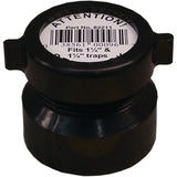 Canplas 102859ABC Trap Pipe Adapter, 1-1/2 x 1-1/4 in, Hub x Slip, ABS, Black, SCH 40 Schedule