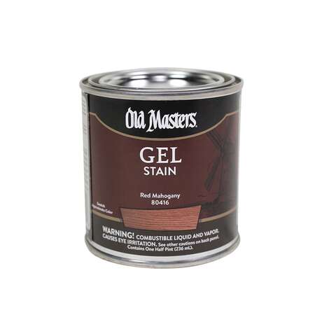 Old Masters Semi-Transparent Red Mahogany Oil-Based Alkyd Gel Stain 1/2 pt