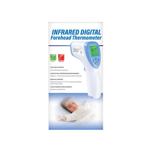 GB White No Contact Infrared Digital Forehead Thermometer 1 pk
