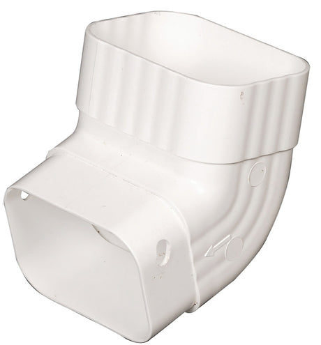 Amerimax M0627 Downspout Elbow, A-Style, Vinyl, White