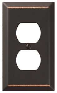 AmerTac 163DDB Wallplate, 1 -Gang, Steel, Aged Bronze, Pack of 6