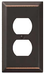 AmerTac 163DDB Wallplate, 1 -Gang, Steel, Aged Bronze, Pack of 6