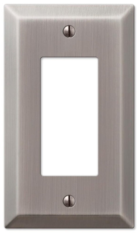 Amerelle Century 163RAN Wallplate, 4-15/16 in L, 2-7/8 in W, 1 -Gang, Steel, Antique Nickel, Pack of 4