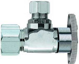 Plumb Pak PP20061LF Angle Shut-Off Valve, 5/8 x 3/8 in Connection, Compression, Quarter-Turn Actuator, Brass Body
