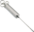 Weston 23-0404-W Marinade Injector, 4 oz Capacity, 6 in L Needle, 10-Hole Injector Needle, Silver