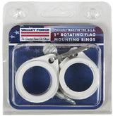 Valley Forge 28219 Flag Mounting Ring, Rotating, PVC, For: 1 in Dia Flag Poles