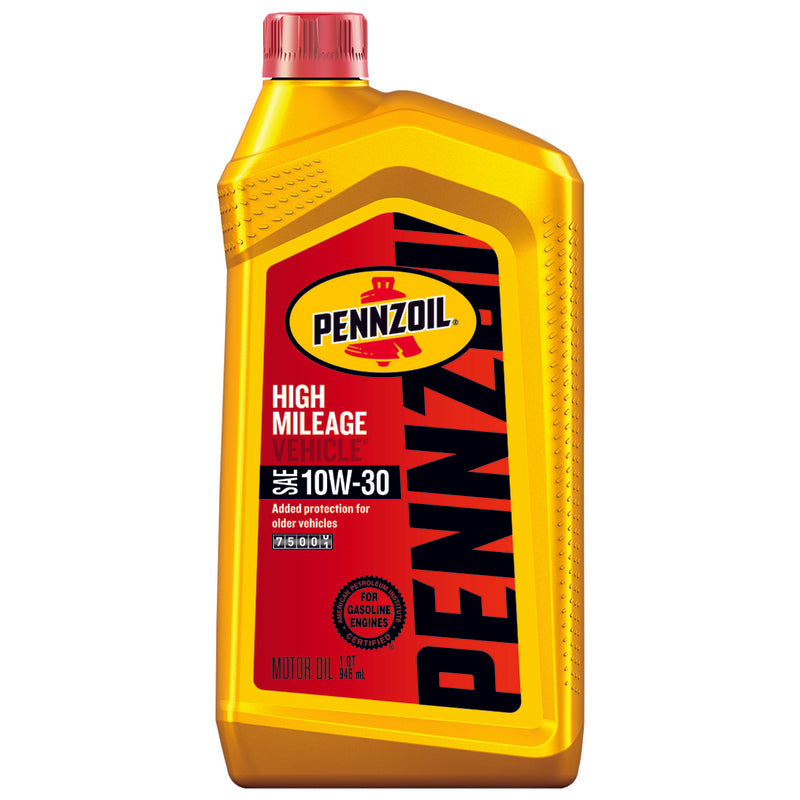 Pennzoil High Mileage 10W-30 4-Cycle Synthetic Motor Oil 1 qt 1 pk, Pack of 6