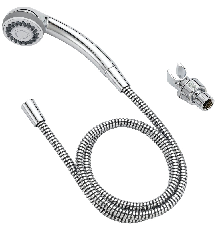 Boston Harbor DS3068CP Hand-Held Shower Head, 1.75 (6.6) 80 gpm (L/MIN) psi, 1/2-14 NPT Connection, Threaded, PVC