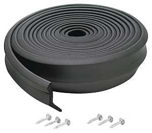 M-D 03749 Bottom Garage Door Sealer, 2 in W, 1 in Thick, 16 ft L, EPDM Rubber, Black