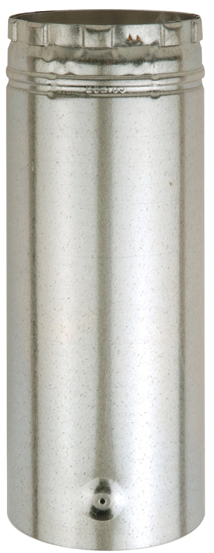 AmeriVent 3E12A Type B Gas Vent Pipe, 3 in OD, 12 in L, Aluminum/Galvanized Steel, Brass