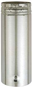 AmeriVent 6E12A Type B Gas Vent Pipe, 6 in OD, 12 in L, Aluminum/Galvanized Steel, Pack of 6