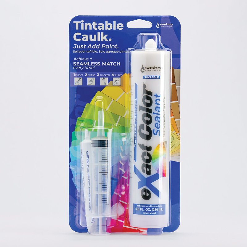 Sashco 12030 Tintable Caulk DIY Kit, White, 4 to 5 days Curing, 40 to 120 deg F, 9.5 oz Cartridge