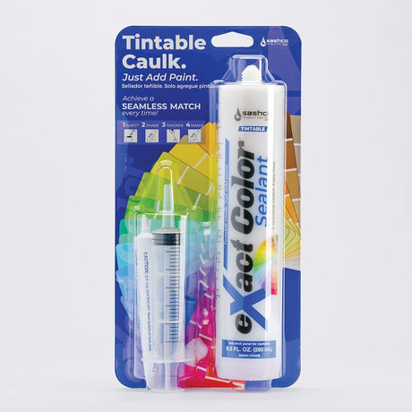 Sashco 12030 Tintable Caulk DIY Kit, White, 4 to 5 days Curing, 40 to 120 deg F, 9.5 oz Cartridge