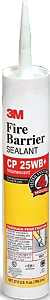 3M CP-25WB+27OZ Fire Barrier Sealant, Red, 40 to 122 deg F, 27 oz Cartridge