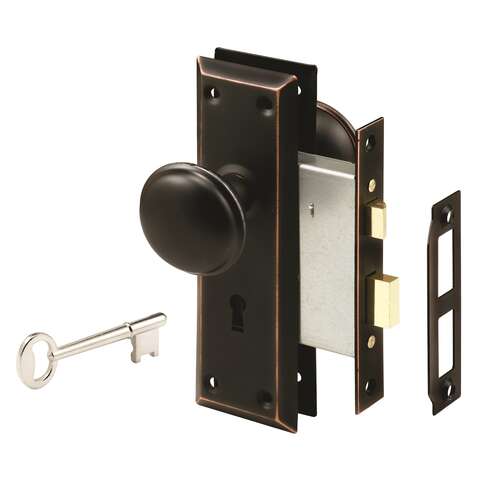 Prime-Line Security Oil Rubbed Bronze Mortise Lockset 1-3/4 in.