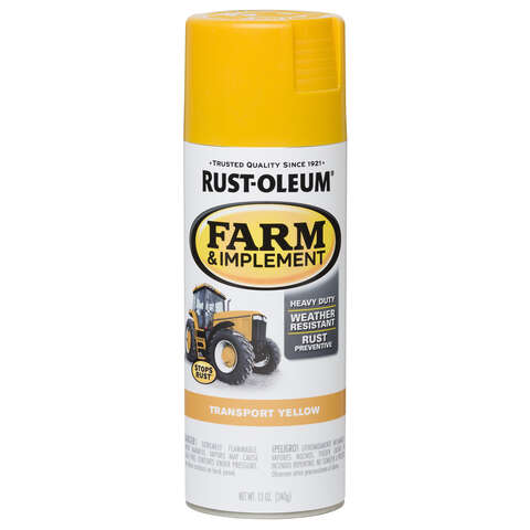 Rust-Oleum Specialty Indoor and Outdoor Gloss Transport Yellow Farm & Implement 12 oz, Pack of 6