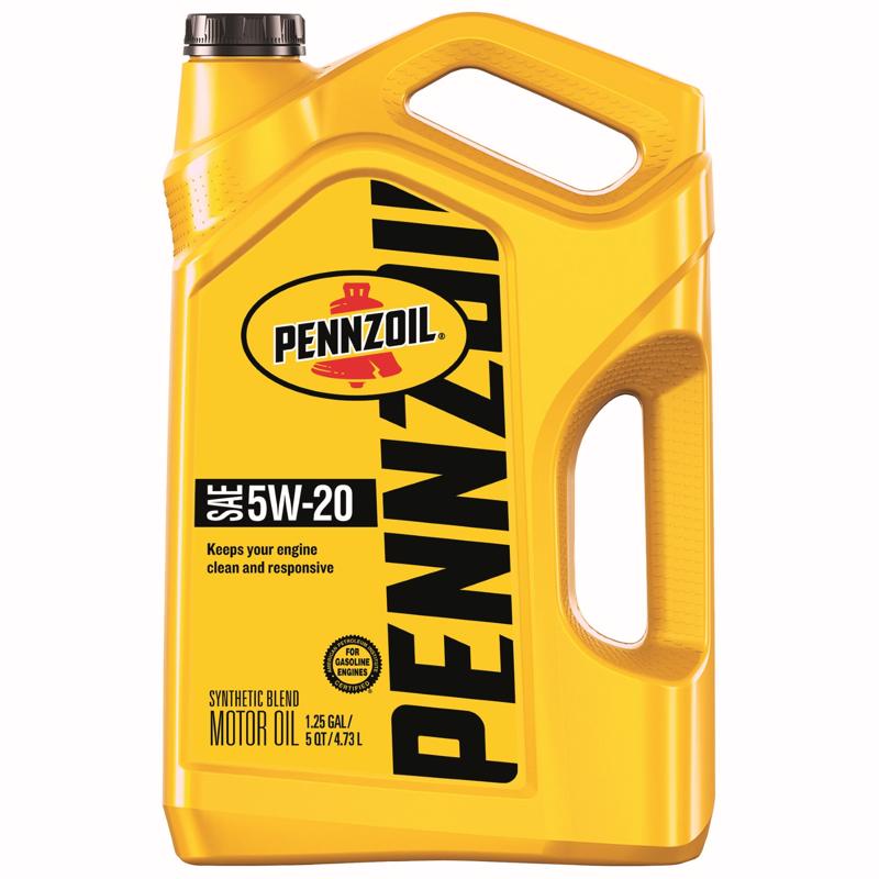 Pennzoil 5W-20 4-Cycle Synthetic Blend Motor Oil 5 qt 1 pk, Pack of 3