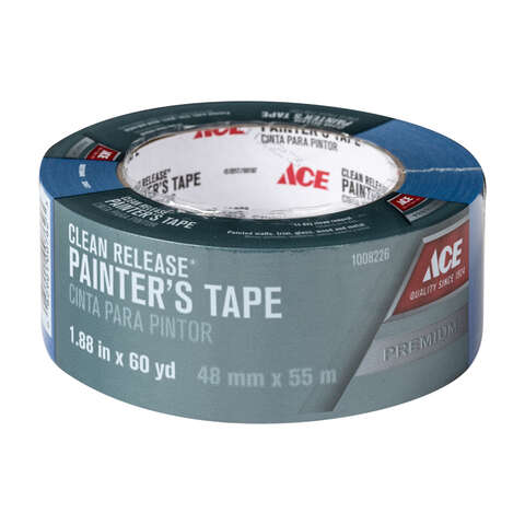 Ace Clean Release 1.88 in. W X 60 yd L Blue Medium Strength Painter's Tape 1 pk, Pack of 12