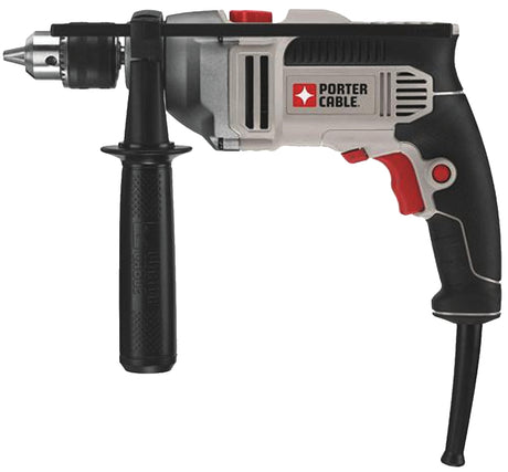 Porter-Cable PCE141 Hammer Drill, 7 A, Keyed Chuck, 1/2 in Chuck, 52,700 bpm, 0 to 3100 rpm Speed