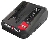 Porter-Cable PCC692L Battery Charger, 120 VAC Input, 20 V Output, 2 Ah, 0.67 hr Charge, Battery Included: No