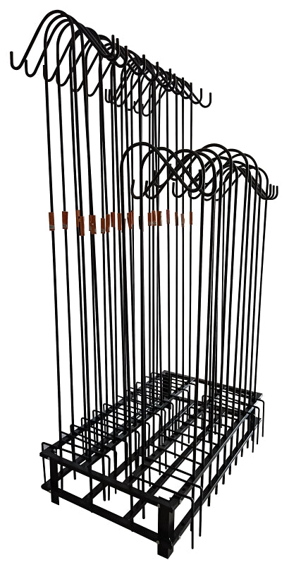 Landscapers Select HDSHD1002 Shepherd's Hook Rack, 47-1/4 in L, 10-1/2 in H, Steel, Black