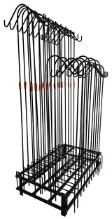 Landscapers Select HDSHD1002 Shepherd's Hook Rack, 47-1/4 in L, 10-1/2 in H, Steel, Black