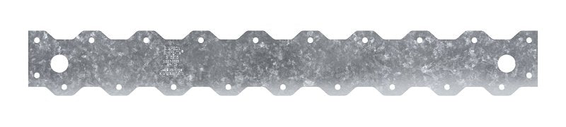 Simpson Strong-Tie ST Series ST6215 Strap Tie, 16-5/16 in L x 2-1/16 in W Dimensions, 16 ga, Steel, Galvanized/Zinc, Pack of 25