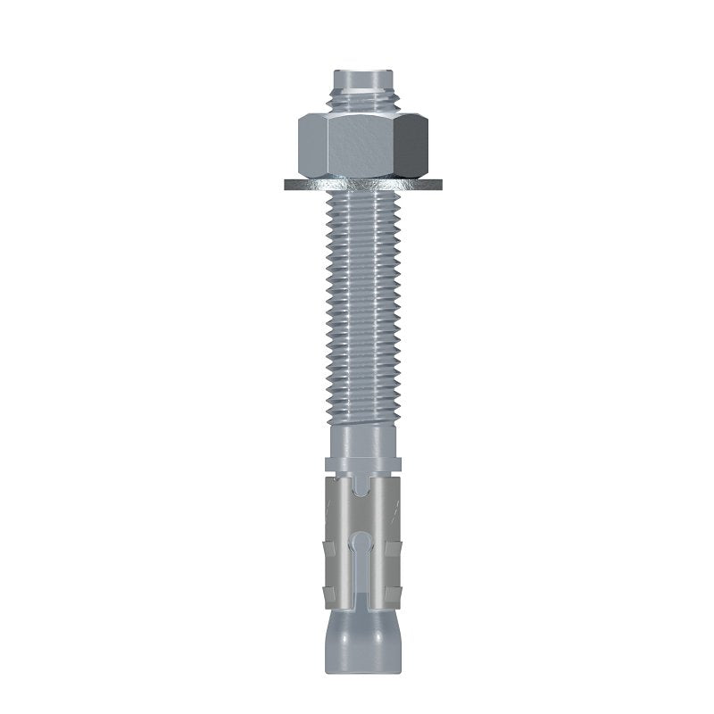 Simpson Strong-Tie Strong-Bolt 2 STB2-62500P1 Wedge Anchor, 5/8 in Dia, 5 in OAL, Carbon Steel, Zinc, Pack of 10