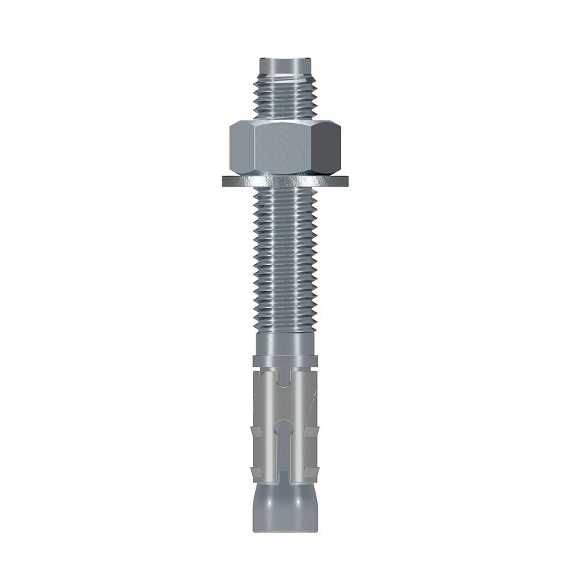 Simpson Strong-Tie Strong-Bolt 2 STB2-75512P1 Wedge Anchor, 3/4 in Dia, 5-1/2 in L, Carbon Steel, Zinc, Pack of 10