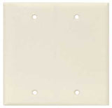 Eaton Wiring Devices PJ23LA Blank Wallplate, 4.87 in L, 4.97 in W, 0.08 in Thick, 2 -Gang, Polycarbonate