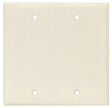Eaton Wiring Devices PJ23LA Blank Wallplate, 4.87 in L, 4.97 in W, 0.08 in Thick, 2 -Gang, Polycarbonate