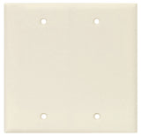 Eaton Wiring Devices PJ23LA Blank Wallplate, 4.87 in L, 4.97 in W, 0.08 in Thick, 2 -Gang, Polycarbonate