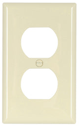 Eaton Wiring Devices 5132LA Receptacle Wallplate, 4-1/2 in L, 2-3/4 in W, 1 -Gang, Nylon, Light Almond, High-Gloss, Pack of 15