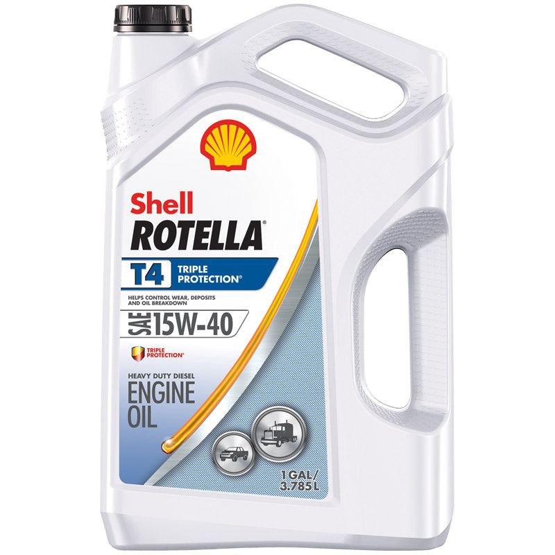 Shell Rotella 15W-40 Diesel Heavy Duty Engine Oil 1 gal 1 pk, Pack of 3