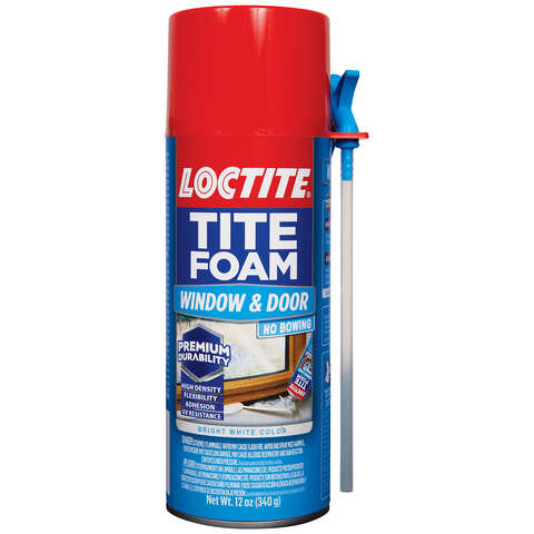 Loctite Tite Foam White Polyurethane Window and Door Foam Sealant 12 oz, Pack of 12