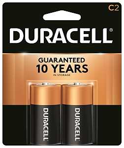 Duracell MN1400B2Z Battery, 1.5 V Battery, 7.8 Ah, C Battery, Alkaline, Manganese Dioxide