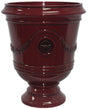 Southern Patio CMX-047025 Porter Urn, 18 in H, 15-1/2 in W, 15-1/2 in D, Ceramic/Resin Composite, Oxblood, Gloss
